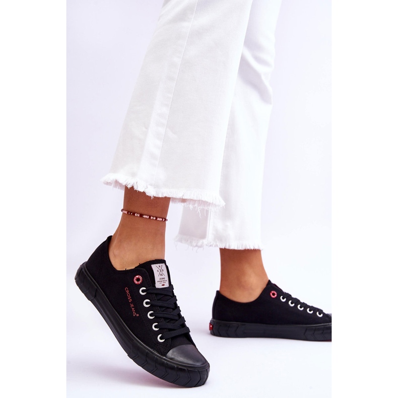 Klassische Damen Sneakers Cross Jeans LL2R4051 Schwarz 1