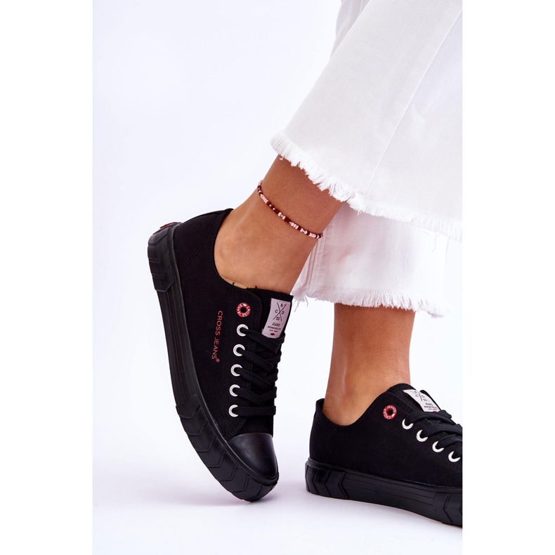 Klassische Damen Sneakers Cross Jeans LL2R4051 Schwarz 2