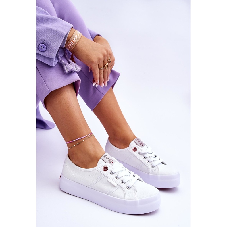 Damen Plateau Sneakers Cross Jeans LL2R4040 Weiß 1