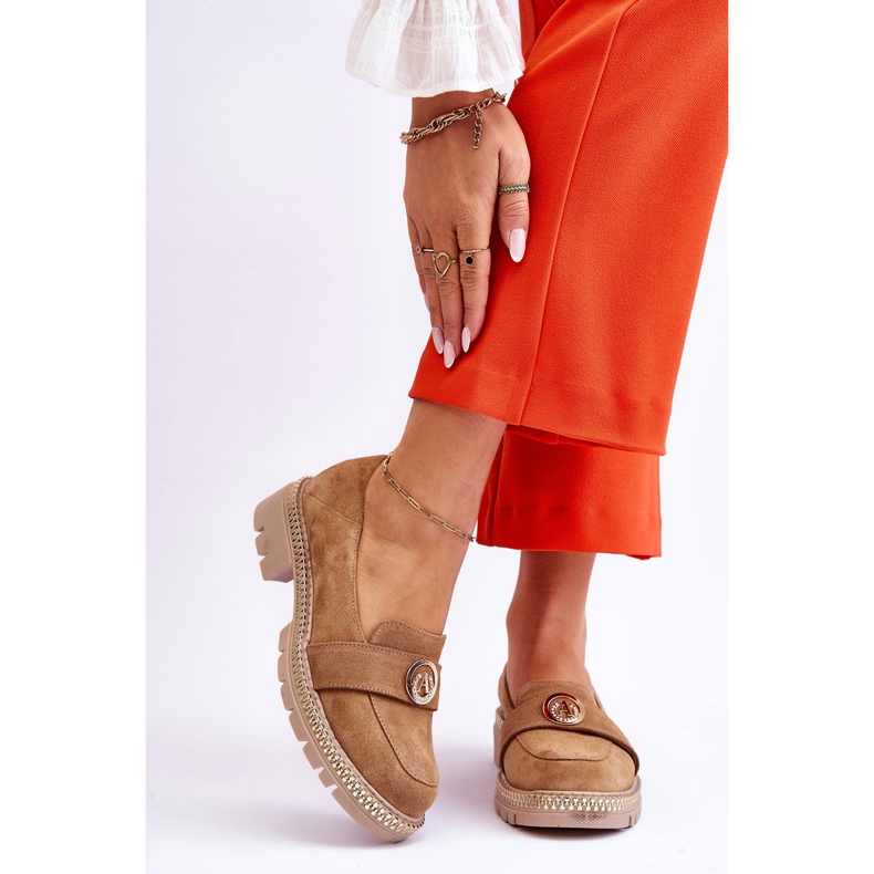 FILIPCZYK Elegante Loafer aus dunkelbeigem Laverne-Wildleder 1