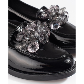 W. Potocki Lackierte Damenschuhe mit Dekoration Potocki schwarz 1