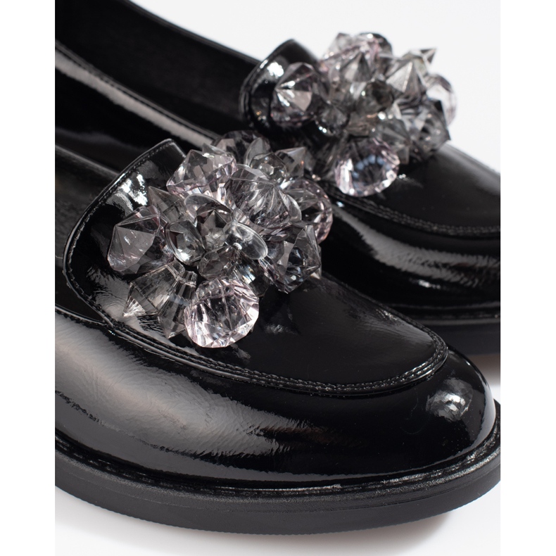 W. Potocki Lackierte Damenschuhe mit Dekoration Potocki schwarz 1