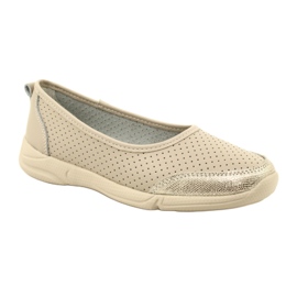 Durchbrochene Lederballerinas Evento 21PB32-3621 beige golden 1
