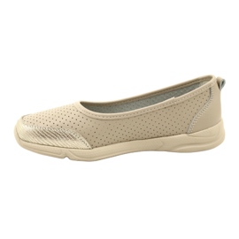 Durchbrochene Lederballerinas Evento 21PB32-3621 beige golden 2
