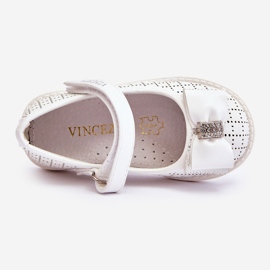 Vinceza Kinderballerinas mit Klettschleife Weiß Halle 2