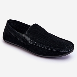 Klassische Wildleder-Loafer für Herren Schwarz Felixo 1