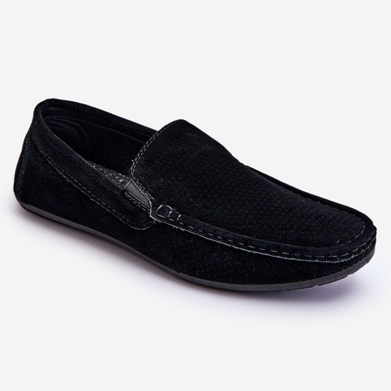 Klassische Wildleder-Loafer für Herren Schwarz Felixo 1