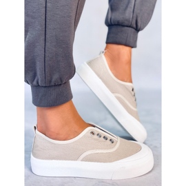 BM Kamio Beige Damenturnschuhe 2