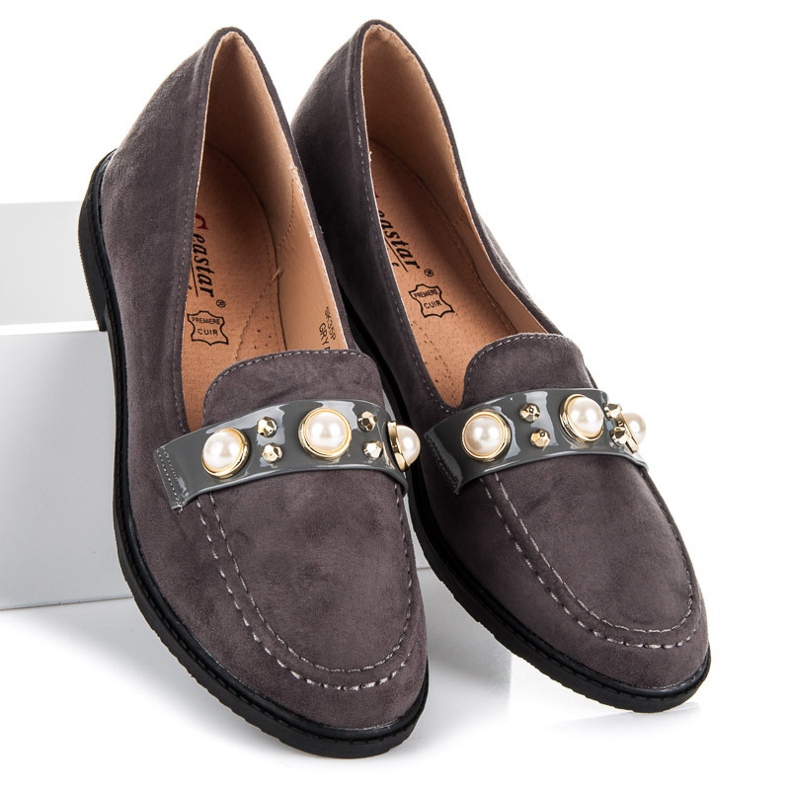Seastar Loafer mit Ornamenten grau 1