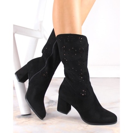 M. DASZYŃSKI Schwarze Frühlings-Cowboystiefel für Damen M.Daszyński SA156-11 1