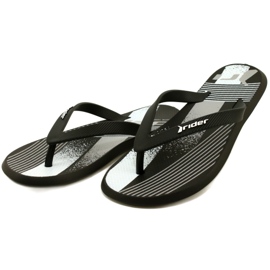 Herrenhausschuhe Rider 83419 AH973 Schwarz/Weiß 4