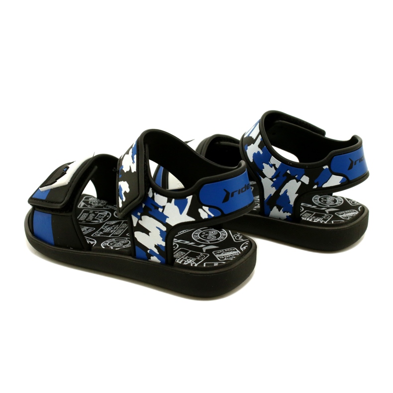 Rider Jungen Sandalen Fahrer 83453 AG294 Schwarz/Blau/Weiß 6