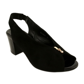 Frauensandalen auf dem Daszyński Post SA169-6 Schwarz 1