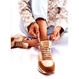 PS1 Damen Wildleder Sportschuhe Braun-Beige Elisse 4