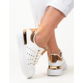 Shelovet weiße Turnschuhe mit dicken Sohlen 1