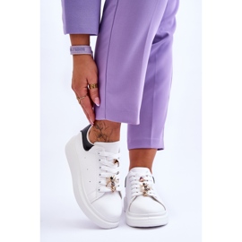 FG2 Sportschuhe für Damen auf einer massiven Plattform Chante in Weiß und Schwarz 1