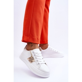 Diahna Damen Sneakers Weiß und Gold 2