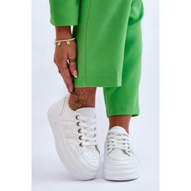 Modischer Damen-Plateau-Sneaker Weiß Claribel 1