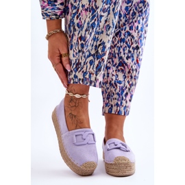 Klassische Damen-Plateau-Espadrilles Purple Maurine lila 1