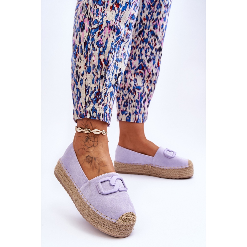 Klassische Damen-Plateau-Espadrilles Purple Maurine lila 2