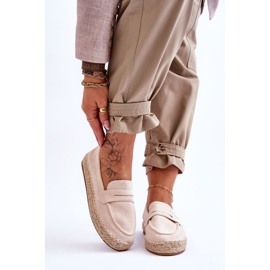 FI1 Damen Wildleder Espadrilles Hellbeige Keyla 1