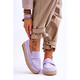 FI1 Damen-Wildleder-Espadrilles Lila Keyla 1