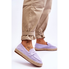 FI1 Damen-Wildleder-Espadrilles Lila Keyla 2