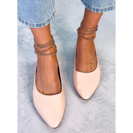 PA1 Junri Nude Ballerinas mit Kette rosa 2