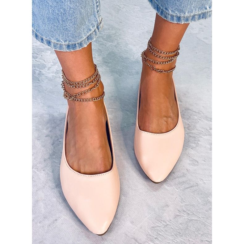 PA1 Junri Nude Ballerinas mit Kette rosa 2