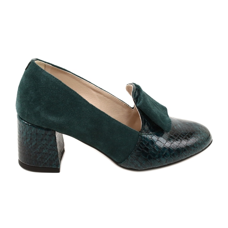 PA2 Diana Suede Green Snakeskin Pumps grün 1