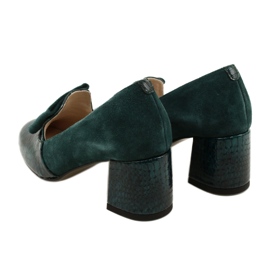 PA2 Diana Suede Green Snakeskin Pumps grün 5