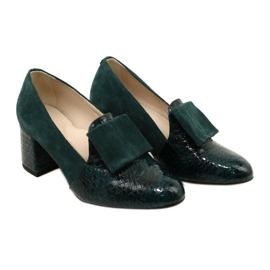 PA2 Diana Suede Green Snakeskin Pumps grün 6