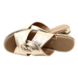 Caprice Bequeme Damenhausschuhe Platino Metalik 9-27100-20 959 golden 4