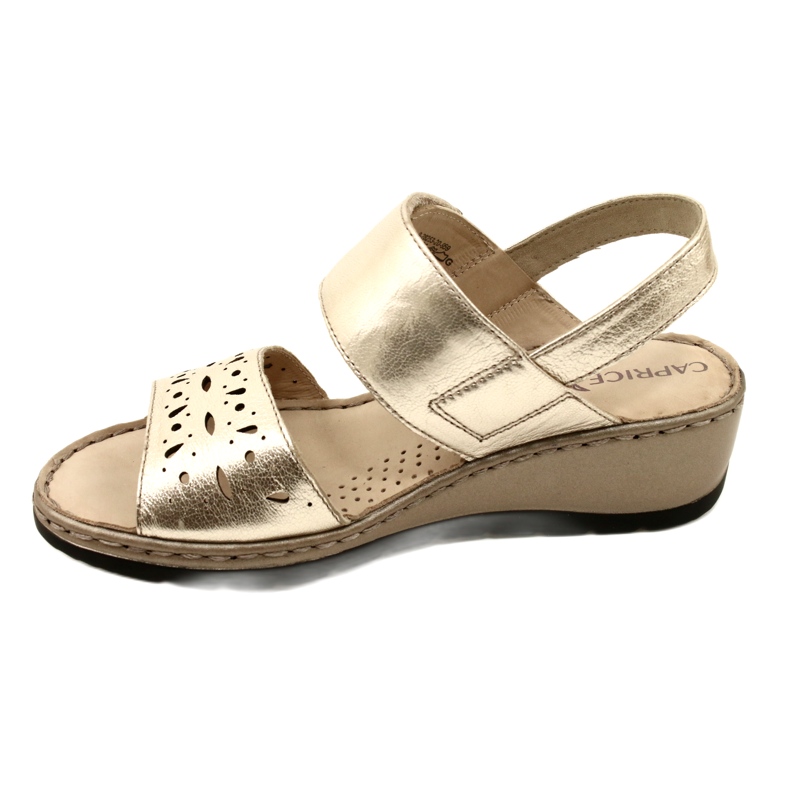 Frauen Ledersandalen Caprice 28253-20 959 Platino Metalic golden 3