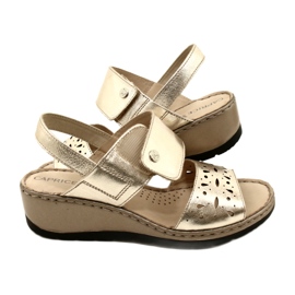 Frauen Ledersandalen Caprice 28253-20 959 Platino Metalic golden 6