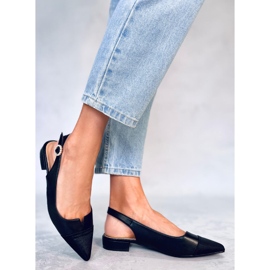 Seastar Ballerinas mit offenem Absatz von Sanaz Black schwarz 1