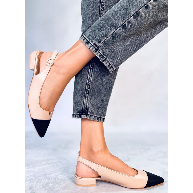 Seastar Ballerinas mit offenem Absatz von Sanaz Beige 1