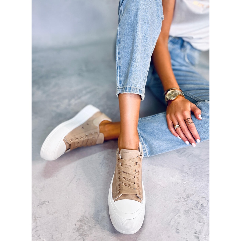 PA1 Takao Khaki Sneakers mit klobiger Sohle beige 2