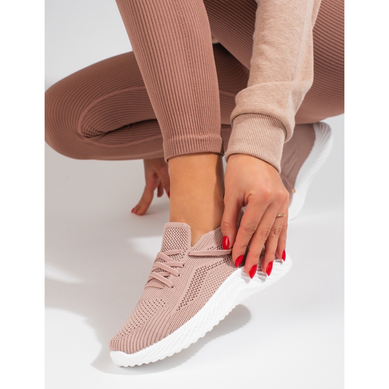 Textil-Sportschuhe für Damen Shelovet puderrosa 2