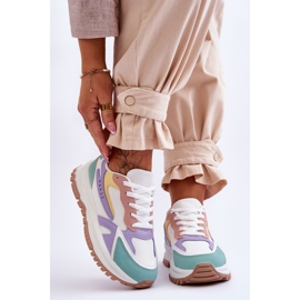 FI1 Modische Damen-Plateau-Sportschuhe Multicolor Georgette mehrfarbig 1