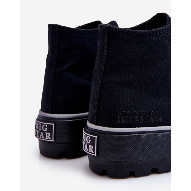 High Textil Plateau Sneakers Big Star LL274155 Schwarz 1