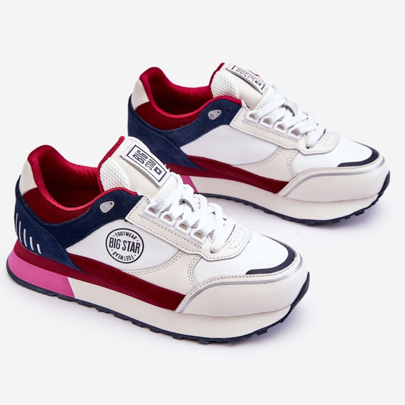 Sneakers Memory Foam System Big Star LL274369 Weiß-Rot 1