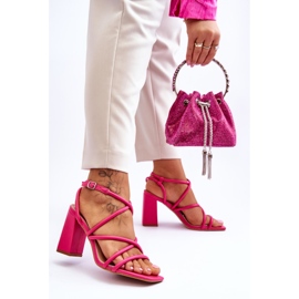 FJ1 Klassische Sandaletten mit hohem Absatz Fuchsia Lucetta rosa 2