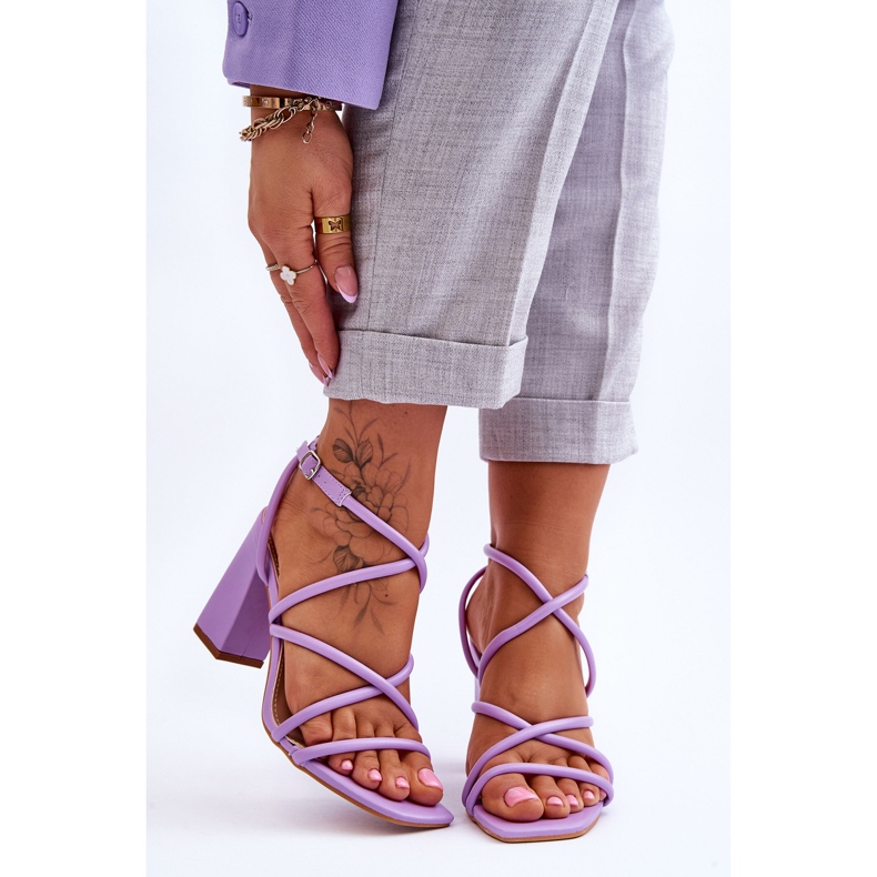 Klassische Sandaletten mit hohem Absatz Lila Lucetta violett 1
