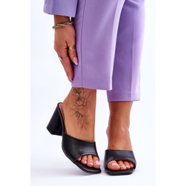 Klassische Lederhausschuhe für Damen Schwarz Loara 1