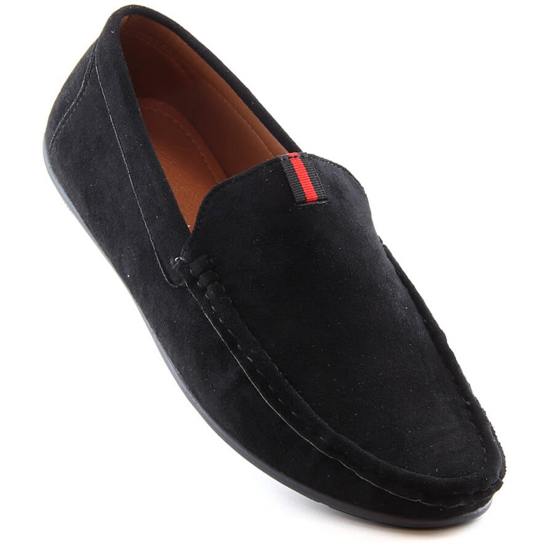 Mokassins Herren Wildleder Slipper schwarz McKeylor 2260 1