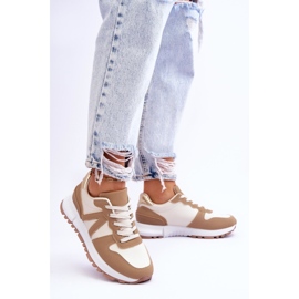 Niedrige beige Elliot-Sportschuhe der Frauen 2