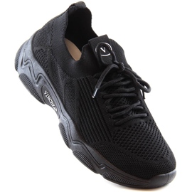 Schwarze Damen-Slipper-Sportschuhe Vinceza 13574 1