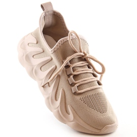 Damen Mesh Sportschuhe beige Vinceza 13575 1