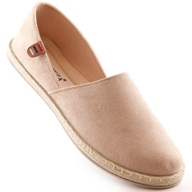 Damen-Espadrilles aus beigefarbenem Wildleder Vinceza 34591 1